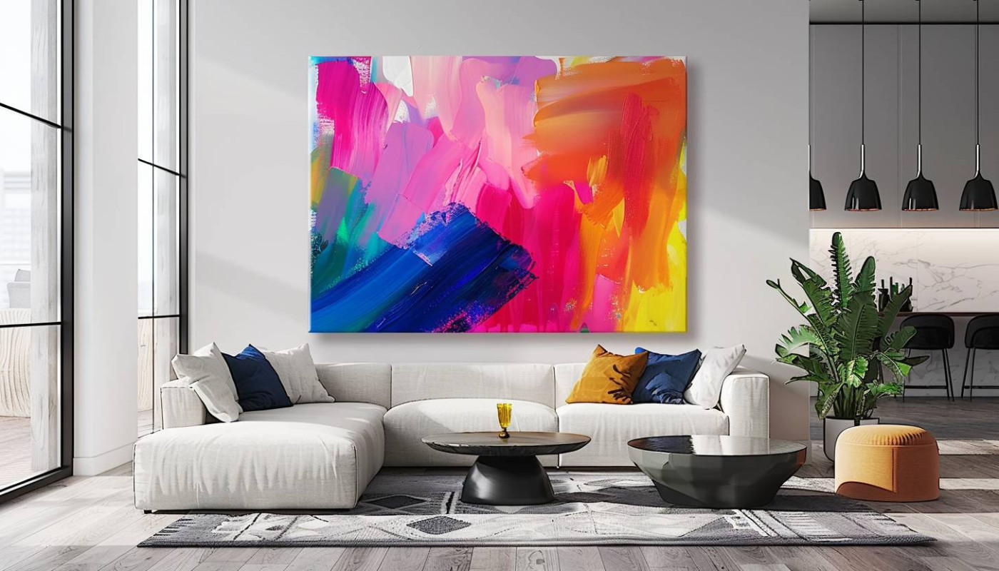 Comment choisir une peinture abstraite pour dynamiser votre salon